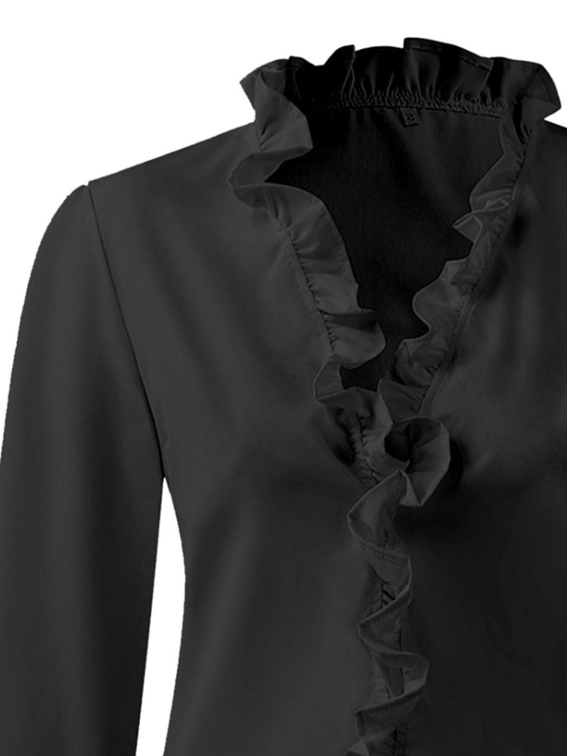 Blouse dames met ruche - detailfoto
