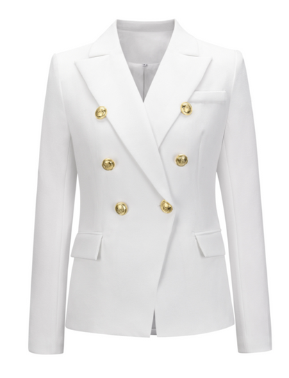 Blazer - Dames - Elegante witte blazer van hoogwaardig materiaal met een moderne pasvorm