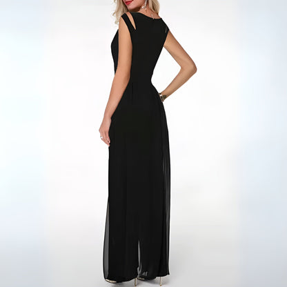 Sandra Jumpsuit - Chiffon - Mouwloos - Elegante Stijl voor Speciale Gelegenheden