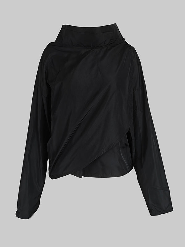 Gedrapeerd jack dames met asymmetrische voorkant