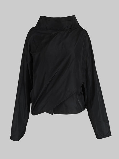 Gedrapeerd jack dames met asymmetrische voorkant