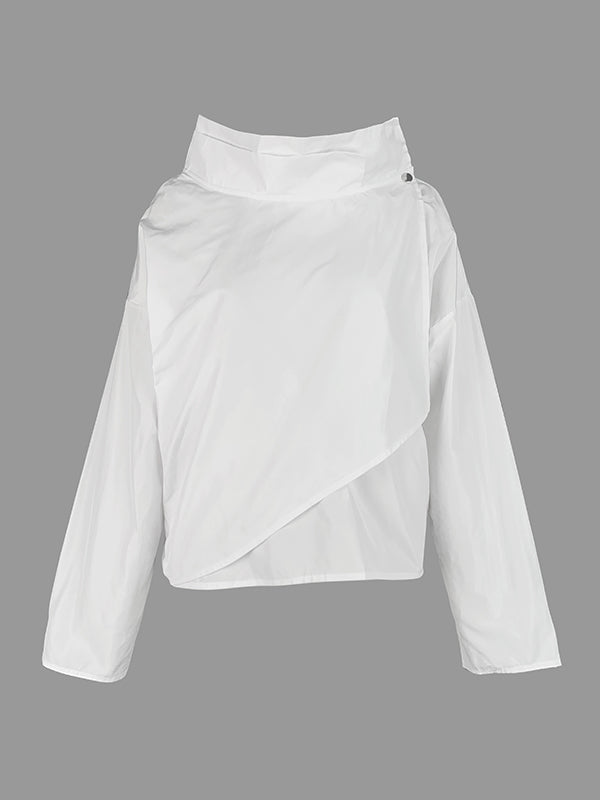 Gedrapeerd jack dames met asymmetrische voorkant