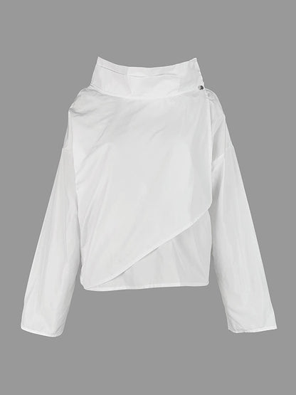 Gedrapeerd jack dames met asymmetrische voorkant