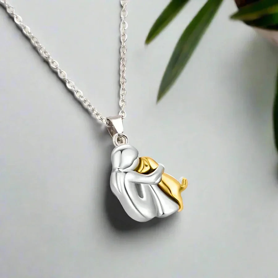 Halsketting met Hondenpoot en Hart – Elegant Sieraad voor Hondenliefhebbers