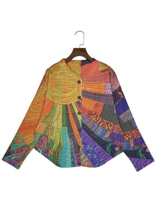 Patchwork Vest – Uniek Boho Design met Zachte Gebreide Textuur en Comfortabele Pasvorm