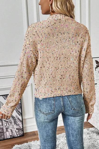 Gespikkeld vest dames met knopen - detailfoto