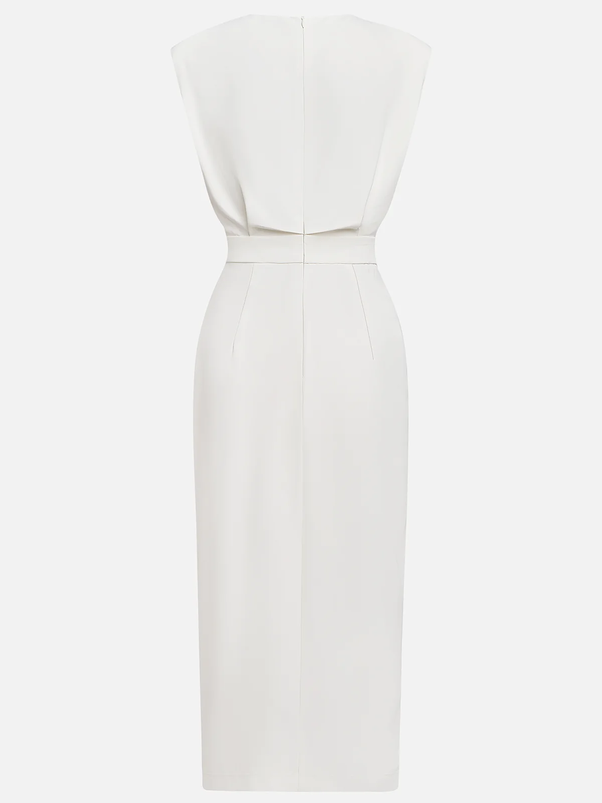 Elegante midi jurk dames ronde hals - perfect voor kantoor en uitje