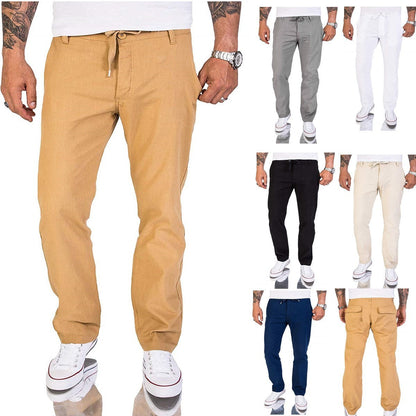 Casual Heren Broek - Katoen - Effen Ontwerp - Comfortabel en Veelzijdig