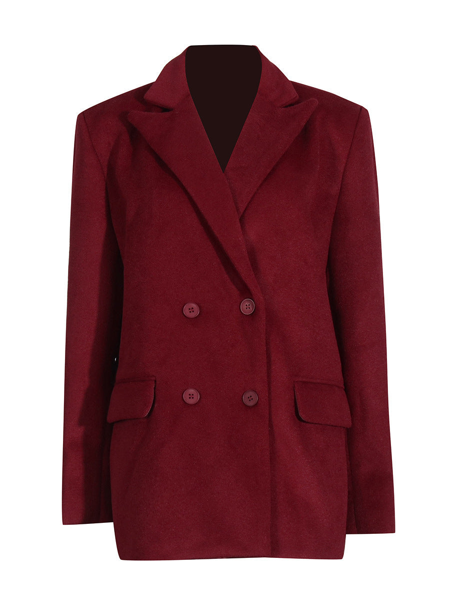 Wollen Damesjas met Ceintuur – Korte Elegante Jas van Hoge Kwaliteit voor Herfst en Winter