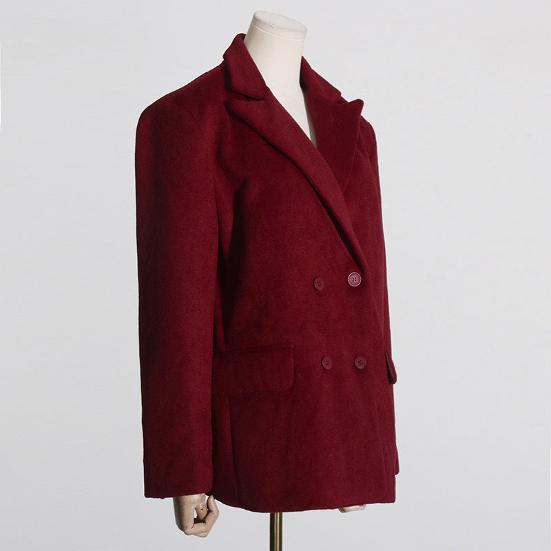 Wollen Damesjas met Ceintuur – Korte Elegante Jas van Hoge Kwaliteit voor Herfst en Winter