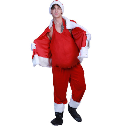 Producttitel: Lola - Kerst Cosplay Kostuum met Buiktas - Egaal Rood - Polyester