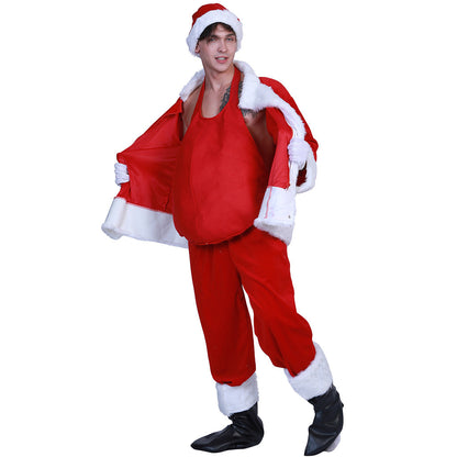 Producttitel: Lola - Kerst Cosplay Kostuum met Buiktas - Egaal Rood - Polyester