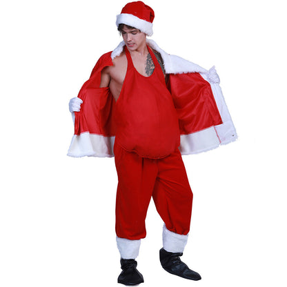 Producttitel: Lola - Kerst Cosplay Kostuum met Buiktas - Egaal Rood - Polyester