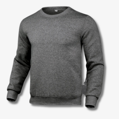 Effen herensweater met ronde hals in Antraciet