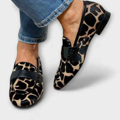 Luipaard Loafers Dames – Handgemaakt Comfort met Dierenprint