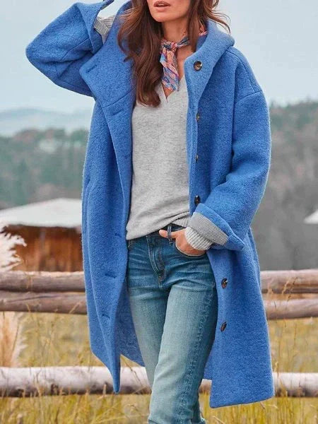 Comfy Jas – Warme Middellange Jas met Losse Pasvorm & Tijdloze Stijl