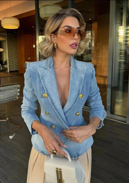 Blazer - Dames - Elegante Blazer van hoogwaardig materiaal met getailleerde pasvorm en moderne uitstraling