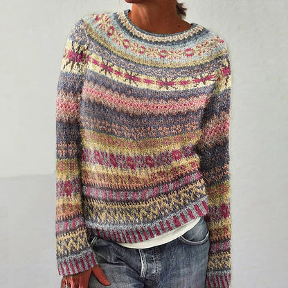 Emma Dames Pullover - Vintage Design met Warme Knusheid