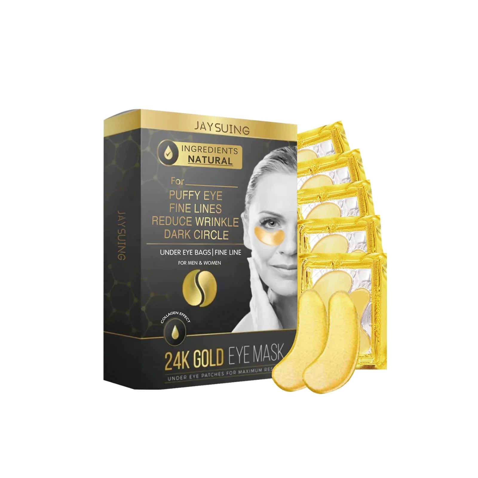 24k Gouden Oogmaskers voor Rimpels en Wallen