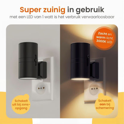 Nachtlampje LED dimbaar met dag-nachtsensor