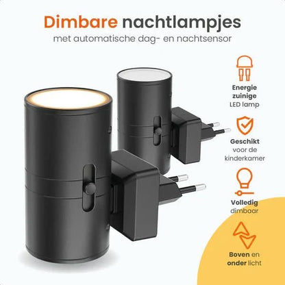 Nachtlampje LED dimbaar met dag-nachtsensor