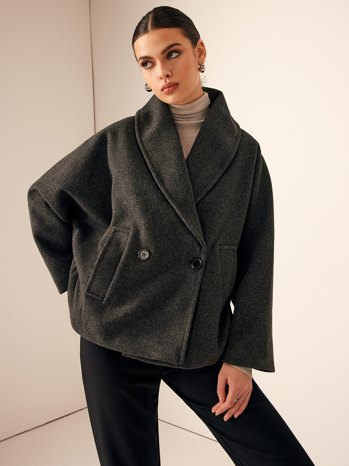 Wollen Oversized Jas – Luxe Warme Jas voor Herfst en Winter