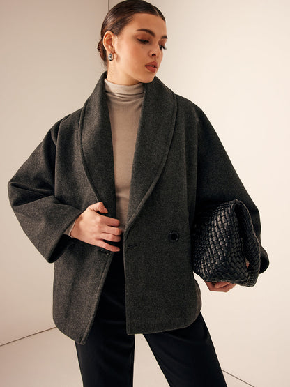 Wollen Oversized Jas – Luxe Warme Jas voor Herfst en Winter