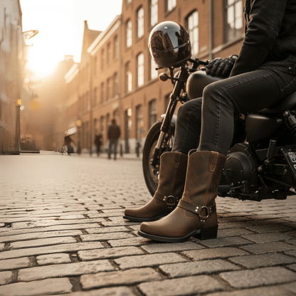 Leren harness boots – Waterdicht - stoere herenlaarzen met hittebestendige zool