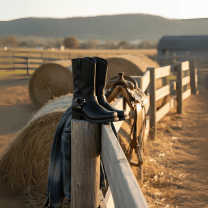 Leren harness boots – Waterdicht - stoere herenlaarzen met hittebestendige zool