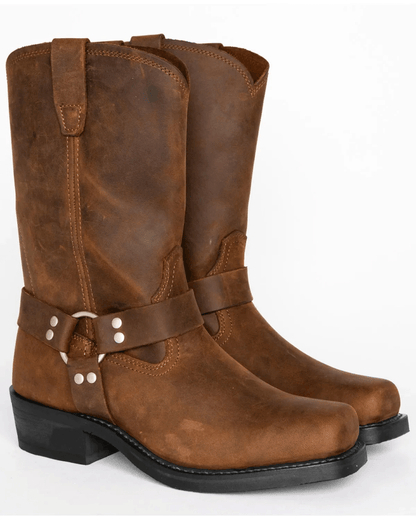 Leren harness boots – Waterdicht - stoere herenlaarzen met hittebestendige zool