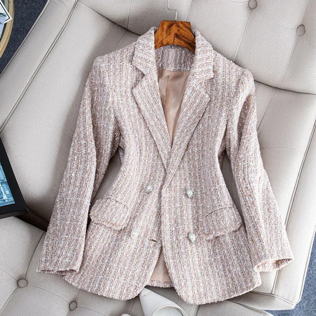 Damesblazer - Geruit en Getailleerd - Blauw, Zwart, Roze