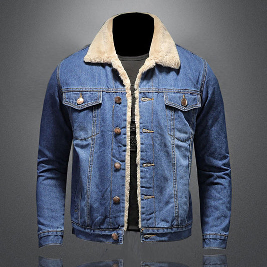 Denim Herenjas - Warme sherpa-kraag voor extra comfort.