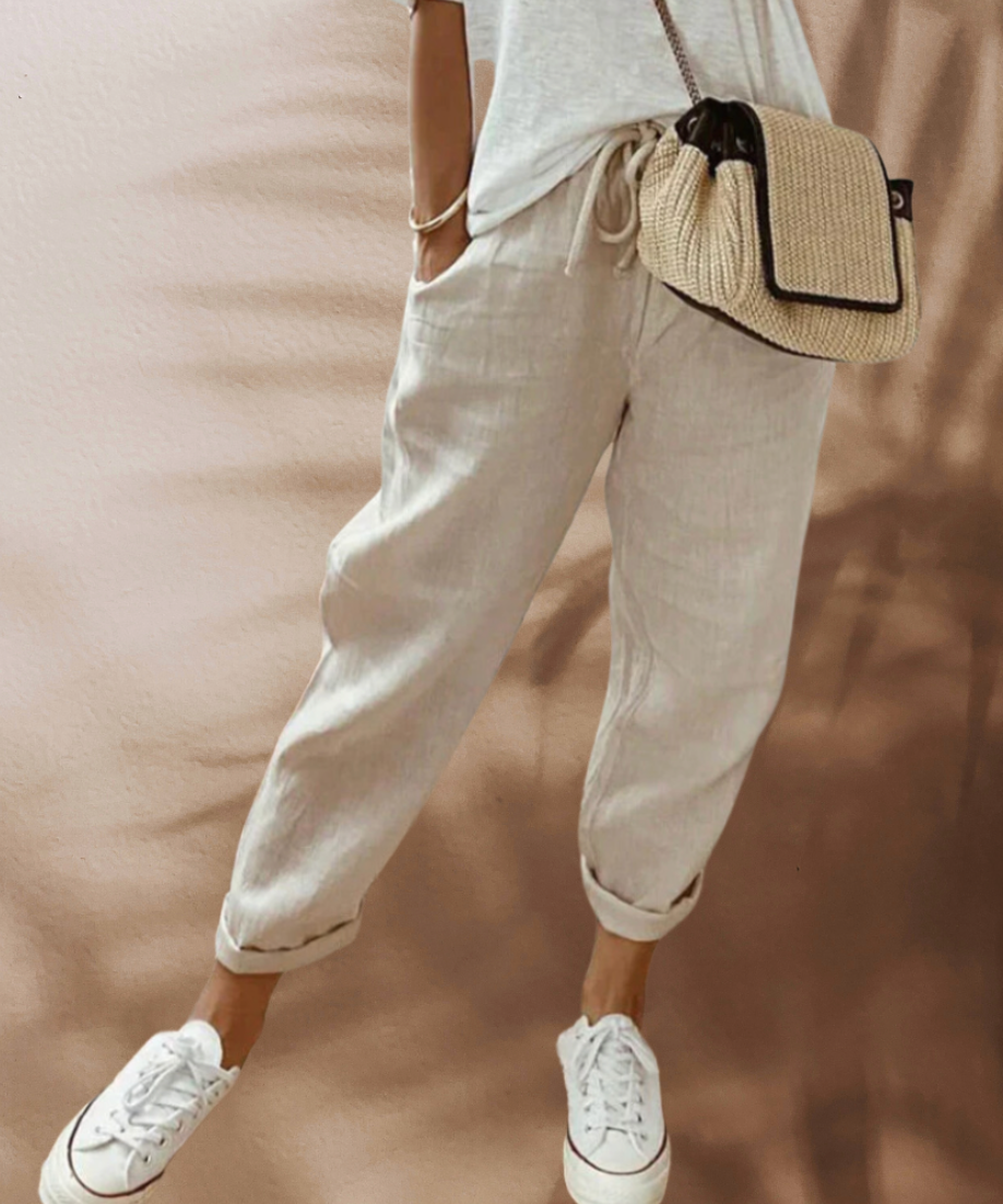 Casual luchtige zomerbroek dames, stijlvol en comfortabel