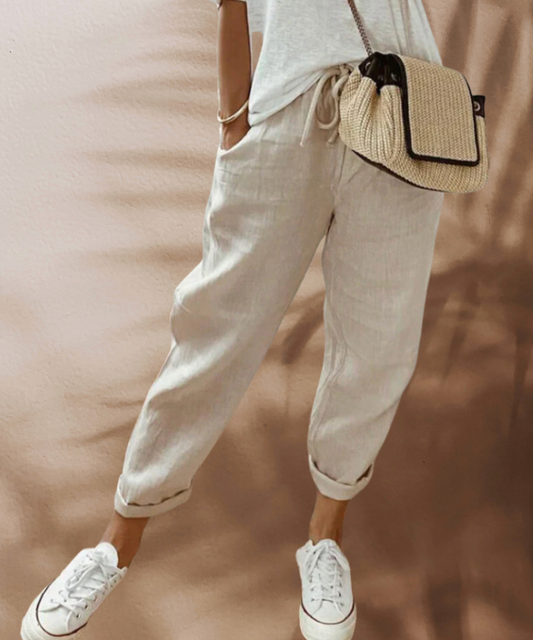 Casual luchtige zomerbroek dames, stijlvol en comfortabel