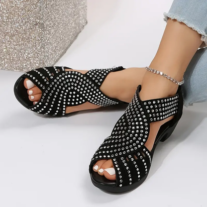 Sandalen met Nayrubi-stenen - Elastische Band - Comfortabele Zool