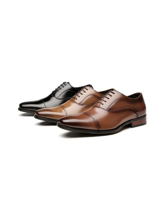 Leer Schoenen - Heren - Cap toe en Vetersluiting