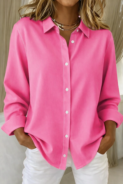 Elegante knoopblouse dames - verfijnde stijlvolle blouse met knopen