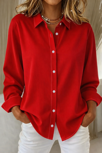 Elegante knoopblouse dames - verfijnde stijlvolle blouse met knopen