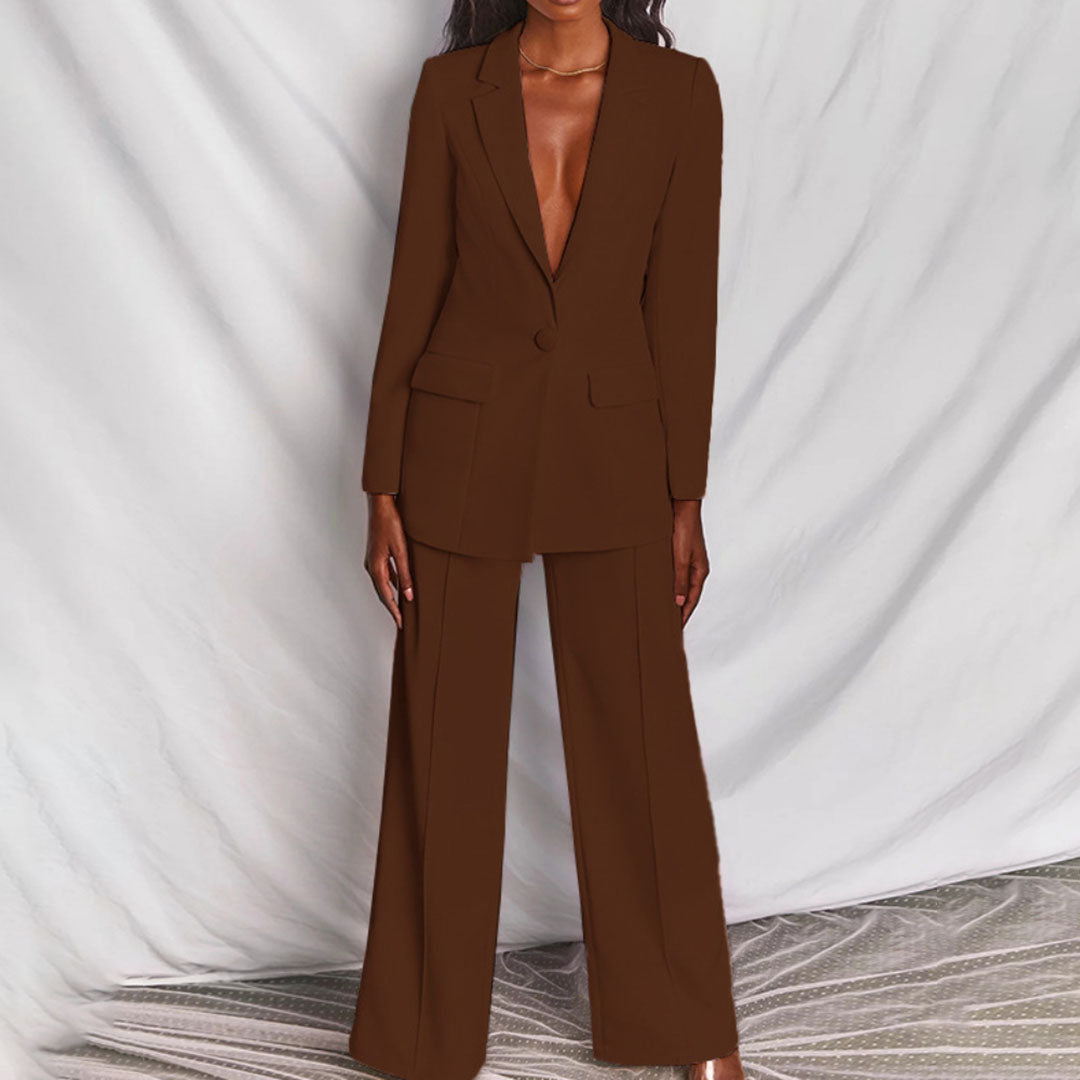Chique blazer en broek set dames, elegant tweedelig - foto 9