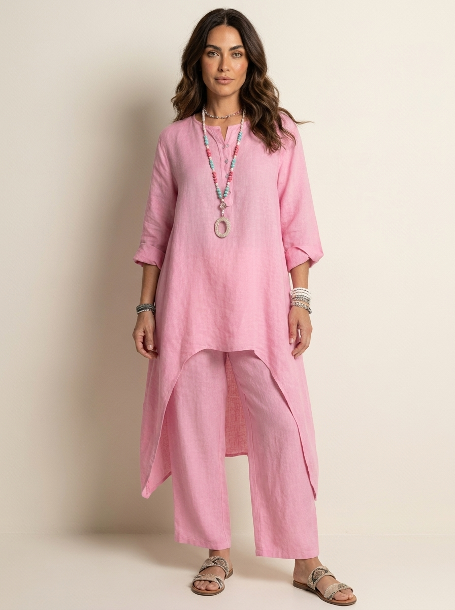 Tuniek set dames in roze