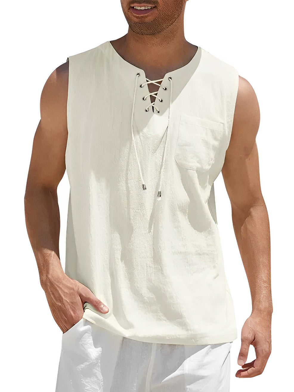 Zomerse heren tanktop, luchtig en losvallend - foto 8