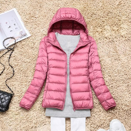 Jas Dames in Roze (met capuchon)