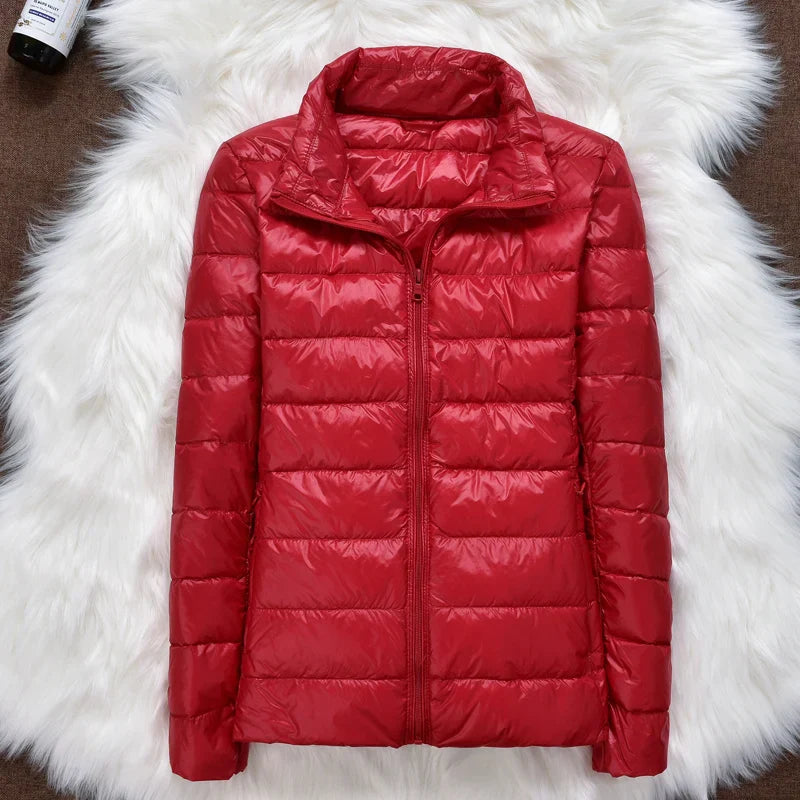 Jas Dames in Rood (met kraag)