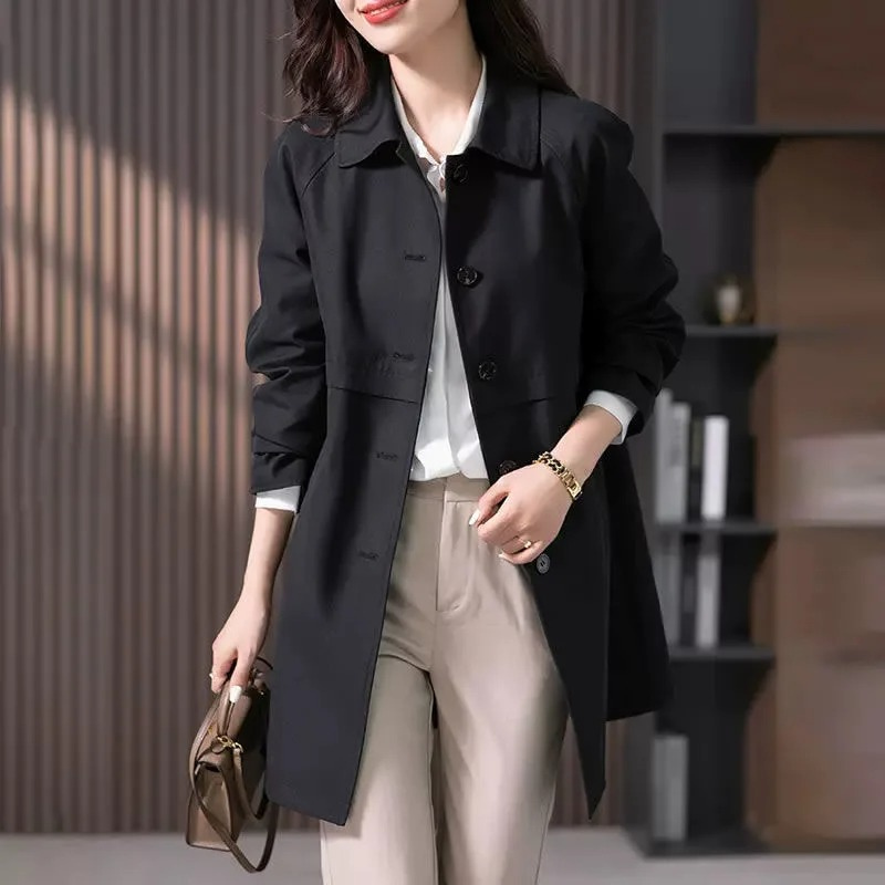 Trenchcoat Dames in Zwart