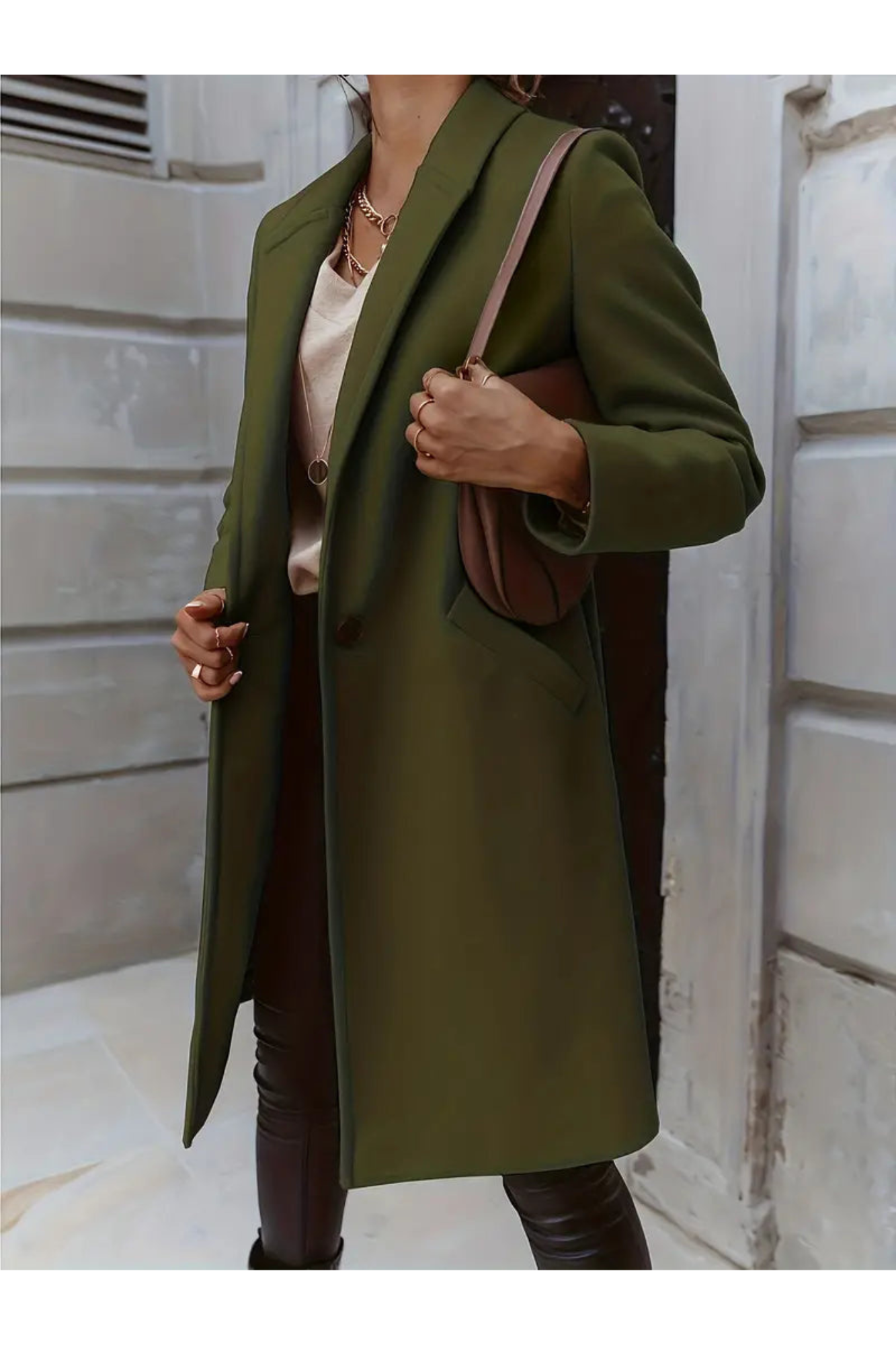 Trenchcoat Dames in Legergroen
