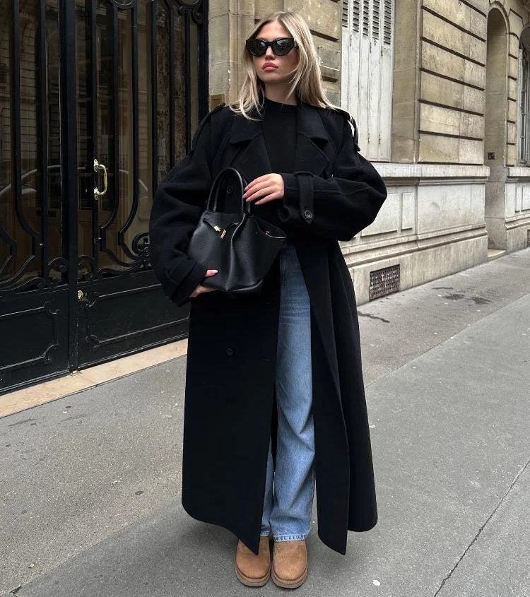 Trenchcoat Dames in Zwart