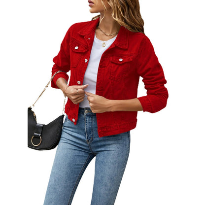 Spijkerjas Dames in Rood