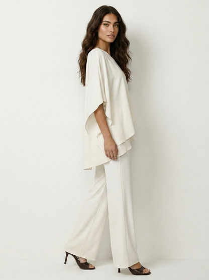 Chiffon tweedelige set dames - draagbeeld
