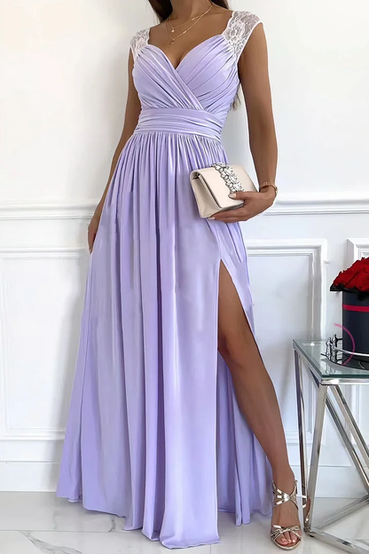 Galajurk dames chiffon in lila