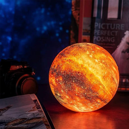 Galaxy Maanlamp 3D print LED 16 kleuren draadloos